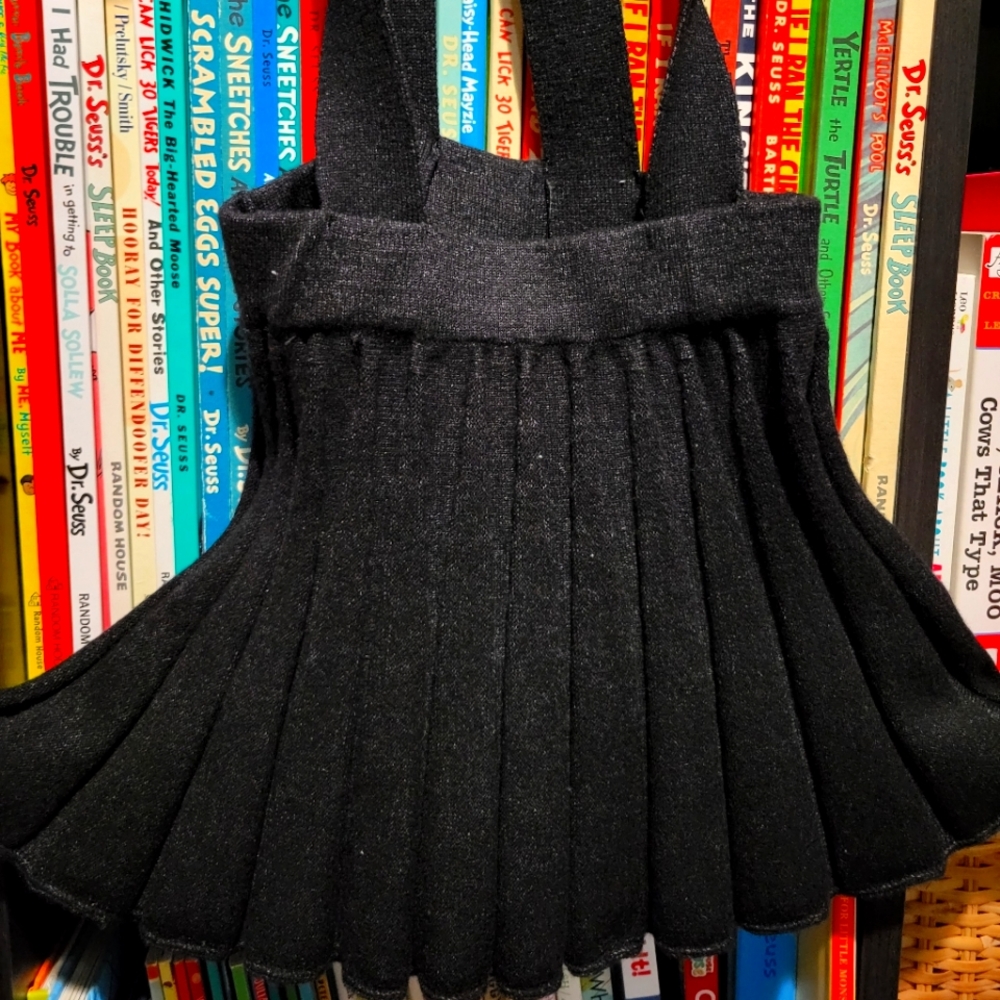 Zara Toddler pleated skirt with braces Charcoal grey